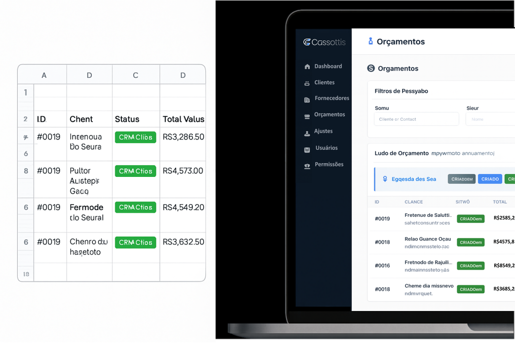 Transformação de planilha para sistema